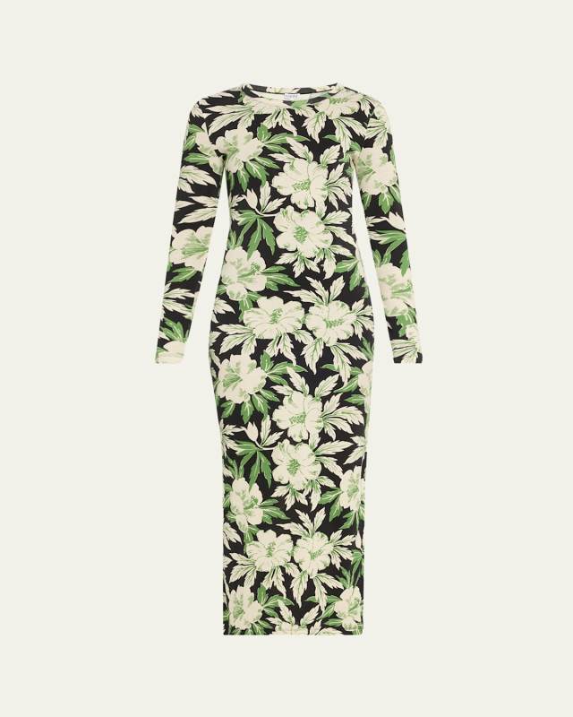 Floral Printed Mesh Tube Dress